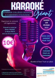 Le KARAOKE - 1er février - Billets en vente aux Petites Halles de GOrdes le samedi matin de 9h à 13h