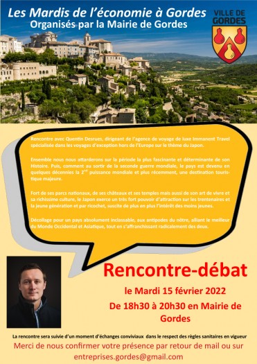 Quentin DESRUES - mardi 15 février 2022 à 18h30 en Mairie