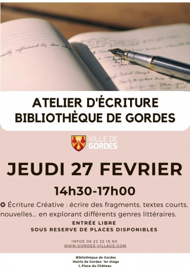 Atelier d'écriture - Bibliothèque